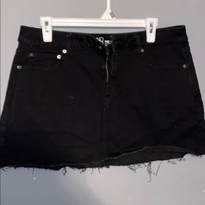 Black jean skirt